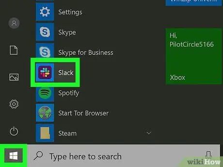 Leave a Slack Team on PC or Mac Step 1