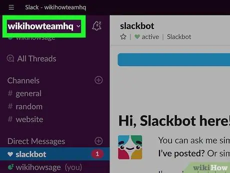 Leave a Slack Team on PC or Mac Step 2