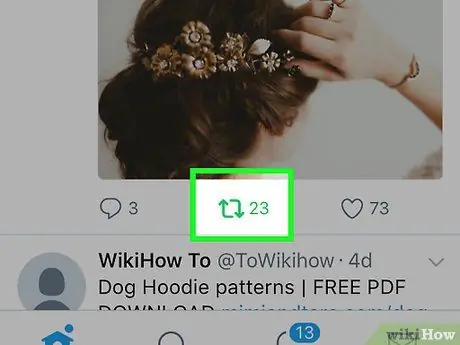 Ištrinkite „Retweet“4 veiksmą