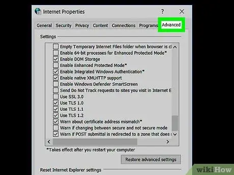 Povolte SSL 3.0, krok 19