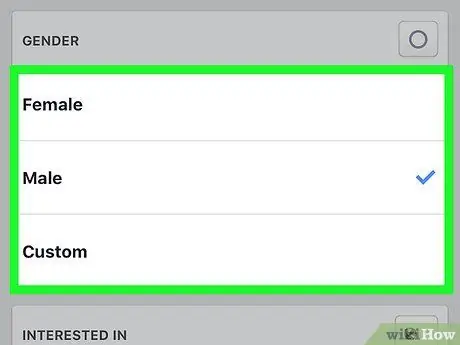 Facebook Adım 7'de Cinsiyeti Değiştirin