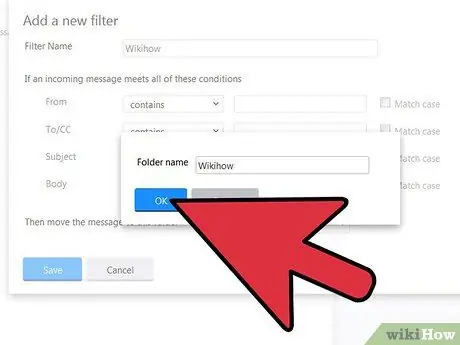 Crear un filtro en Yahoo! Paso de correo 11