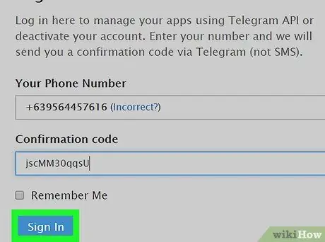 Brisanje računa Telegram v računalniku ali Macu 6. korak