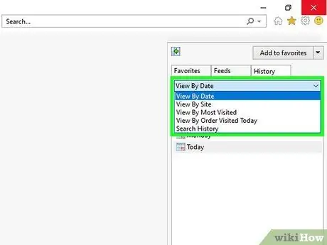 Uzyskaj dostęp do historii przeglądarki Internet Explorer Krok 3