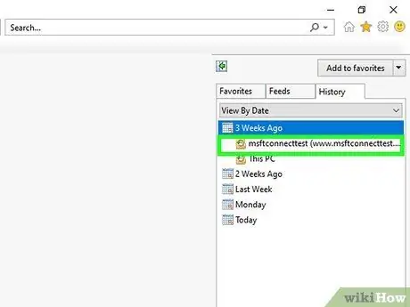 Få tilgang til Internet Explorer History Trinn 4