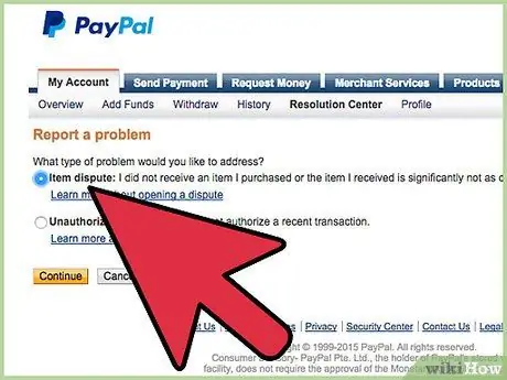 PayPal İşlem Adım 5'teki Anlaşmazlıklar