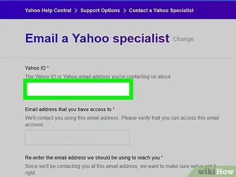 Võtke ühendust Yahoo -ga 2. samm