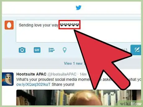 Faites un cœur sur Twitter Étape 5