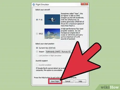ใช้ Google Earth Flight Simulator ขั้นตอนที่ 3
