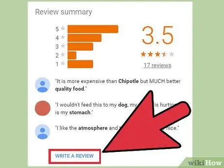 Napišite recenzijo v Googlu 4. korak