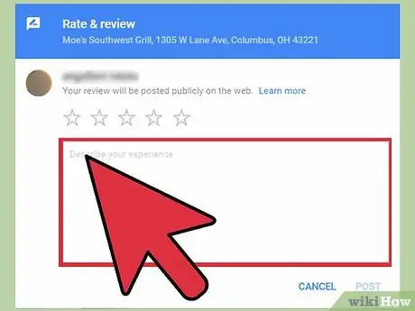 Skriv en recension på Google Steg 6