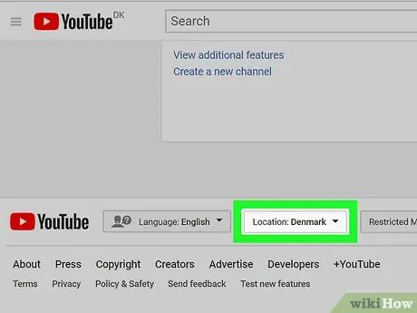 Verander u land in YouTube Stap 4