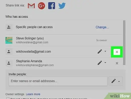 Tühistage Google Drive'i kausta jagamine arvutis või Macis 8. samm