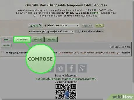 Envoyer un e-mail anonyme Étape 2