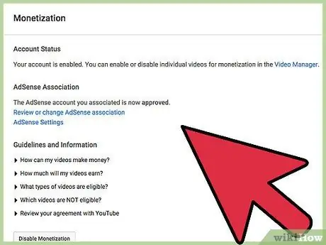 Enllaceu AdSense al vostre compte de YouTube Pas 7