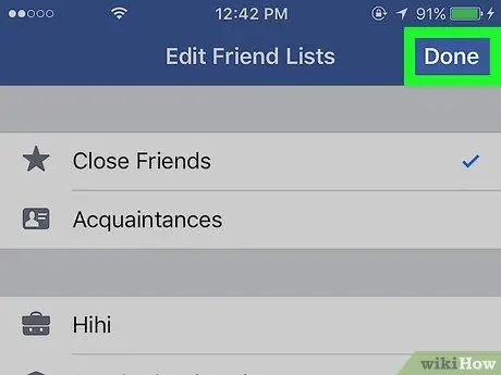 ویرایش Close Friends در Facebook در iPhone یا iPad مرحله 8