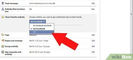 Bloquer les notifications Facebook Étape 6