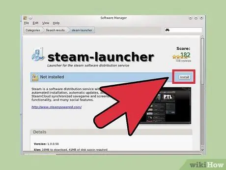 Įdiekite „Steam“34 veiksmą