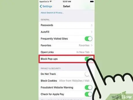 Ubah Preferensi Umum Anda di Safari Langkah 8