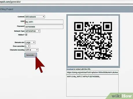 WiFi нууц үгээ хуваалцах QR код хий 15 -р алхам