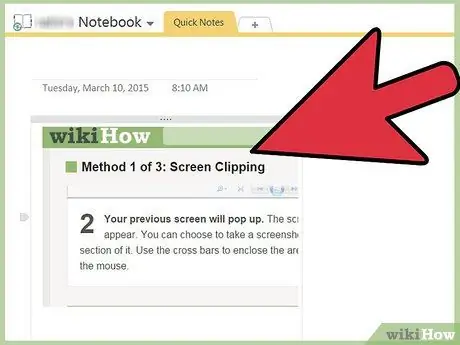 Kumuha ng Mga Screenshot Sa OneNote Hakbang 3