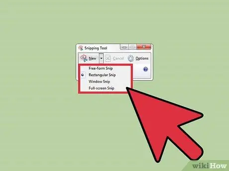 Microsoft Windows 2 -də Snipping Tool ilə ekran görüntüsü çəkin Adım 2