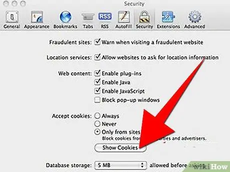 Delete Cookies Using the Safari Web Browser Step 2