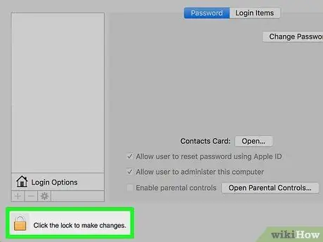 Desative o login de senha em um Mac Etapa 13