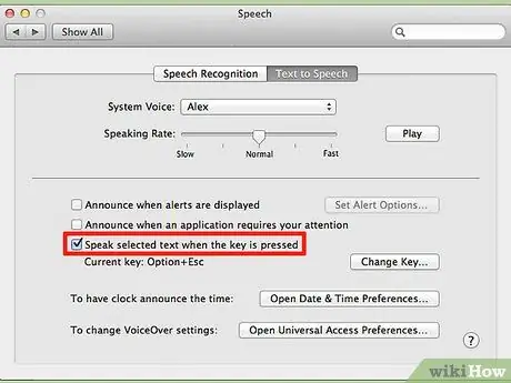 Aktifkan Teks untuk Ucapan di Mac OSx Langkah 10