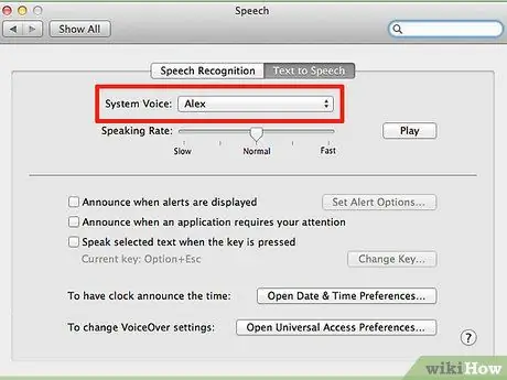 قم بتنشيط Text to Speech في Mac OSx الخطوة الرابعة