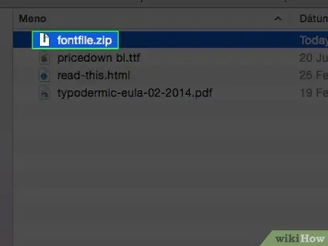 Instalați un font pe un Mac Pasul 2