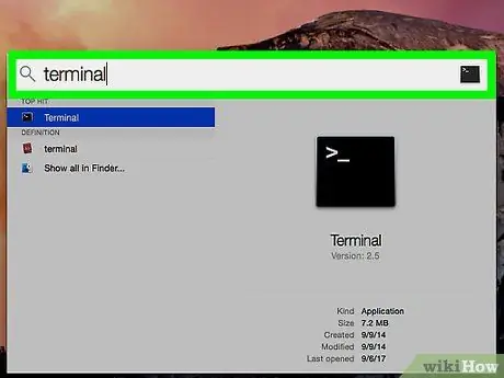 Mac Adım 6'da bir Terminal Penceresi Açın