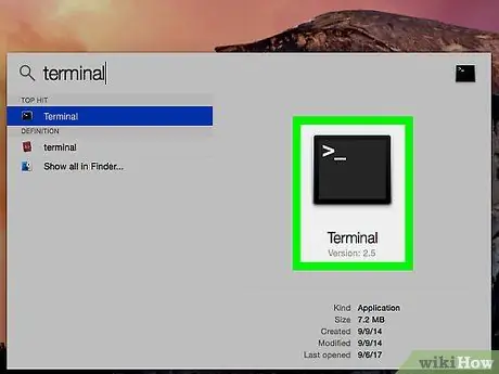 Mac Adım 7'de bir Terminal Penceresi Açın