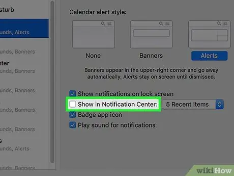 Eliminar una aplicación del Centro de notificaciones de Mac Paso 5