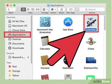 Kundi Kubadilisha Jina la Faili katika Mac OS X Kutumia Automator Hatua ya 1