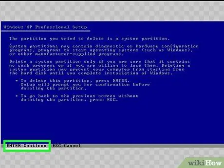 Pasang semula Windows XP Tanpa CD Langkah 15