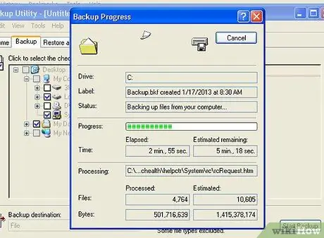 Backup Windows XP Pasul 7