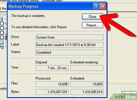 Backup Windows XP Pasul 8