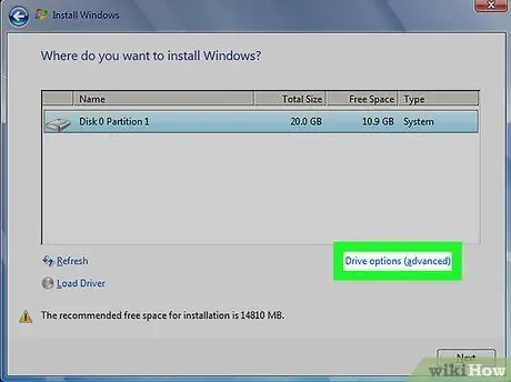 Windows 7 Adım 8 ile C Sürücüsünü Biçimlendirin