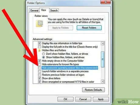 เลิกซ่อนโฟลเดอร์ใน Windows 7 ขั้นตอนที่ 4