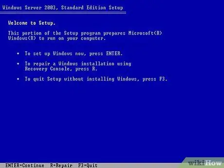 Instale Windows Server 2003 Paso 2