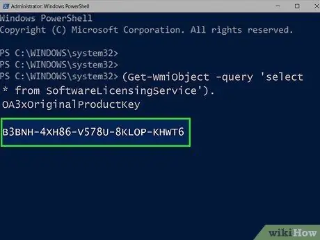 Tarkista Windowsin tuotetunnus Vaihe 3