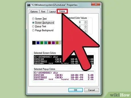 Alterar cores no prompt de comando, etapa 9