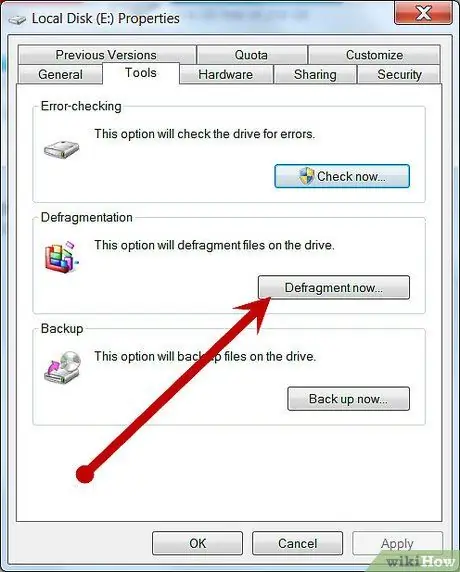 Windows 7 -ni defragment edin 7 -ci addım