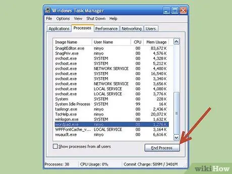 Débarrassez-vous d'une fenêtre qui ne se ferme pas dans Windows XP Étape 13