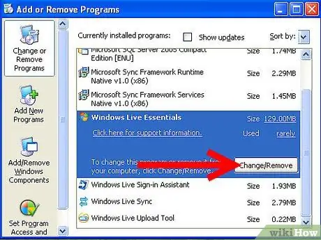 Windows Live Messenger Adım 3'ü kaldırın