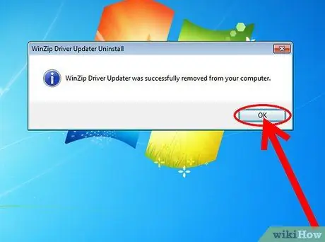 Etapa 7 de desinstalação do atualizador de driver do Winzip