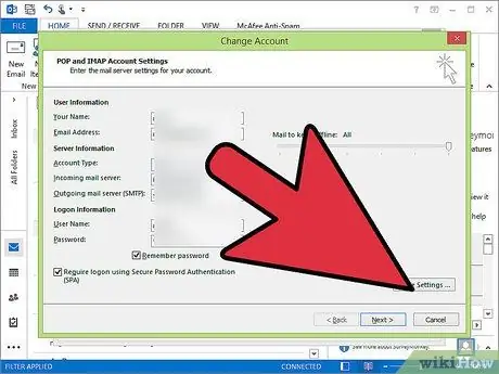 Ištaisykite „Outlook“klaidą 0x800ccc0b siunčiant el. Laišką 3 veiksmas