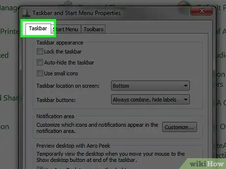 Windows 7 Taskbar дүрс тэмдгийн хэмжээг тохируулах 4 -р алхам