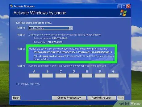 Aktiveer Windows XP Stap 14